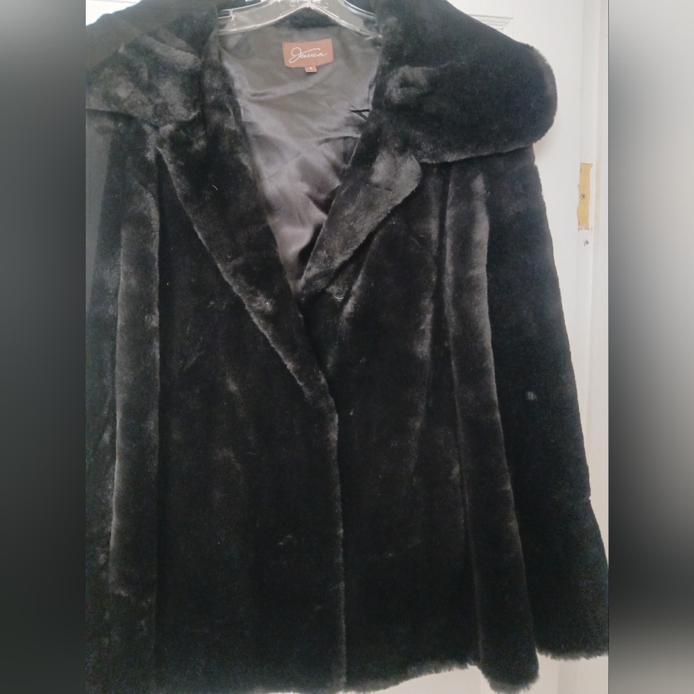 Jessica Black Faux Fur Jacket